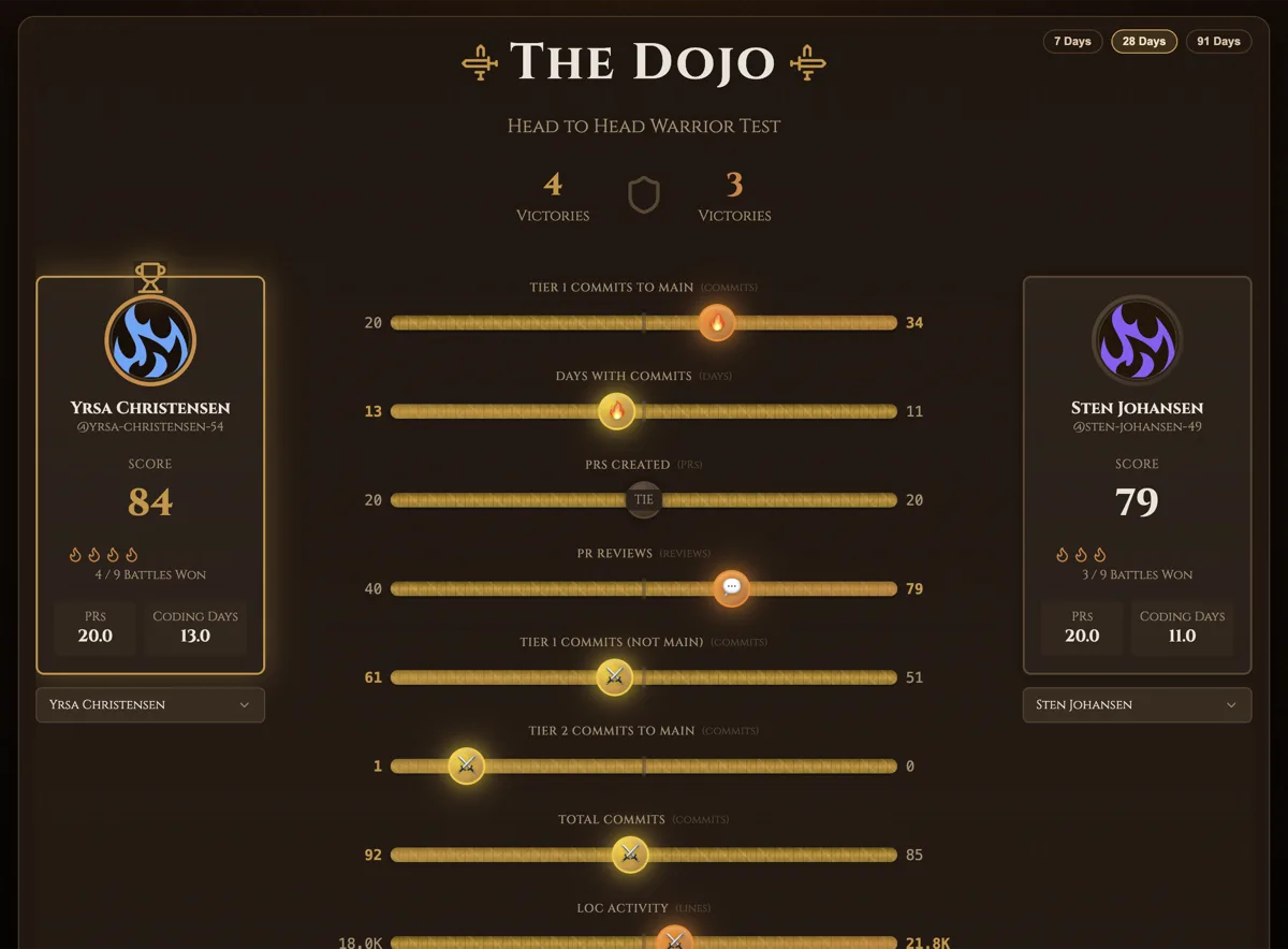Warrior Dojo training and improvement view